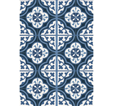 Wohnzimmer tapete in blau "majorica" portugiesisch - TenStickers
