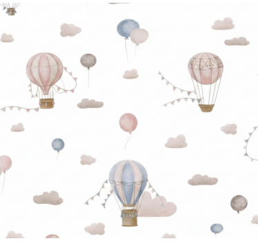 Wohnzimmer tapete pastell luftballon - TenStickers
