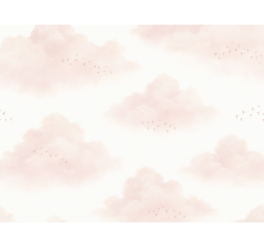 Tapete kinderzimmer rosa wolken - TenStickers