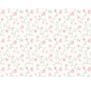 Tapete hochzeit botanische pinke blume - TenStickers