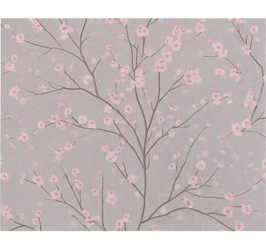 Blumentapete mit zartem kirschblütenzweig - TenStickers