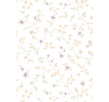 Tapete kinderzimmer mit einfachem blumenmuster - TenStickers