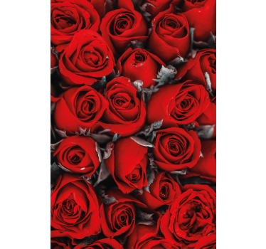 Blumentapete romantische rote rosen - TenStickers