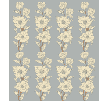 Blumentapete im neuen nostalgischen stil magnolia - TenStickers