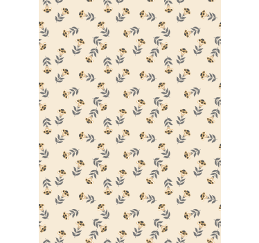 Blumentapete mit zartem polnischen blumenmuster - TenStickers