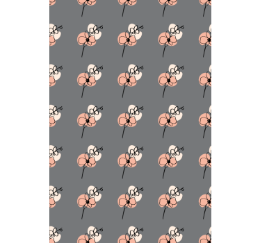 Blumentapete orchideen abstraktes liniendesign - TenStickers