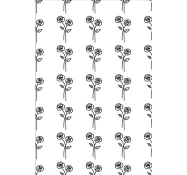 Blumentapete paar von rosen minimalistisches design - TenStickers