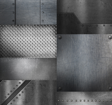 Tapete industriell industrielle metallplatten - TenStickers