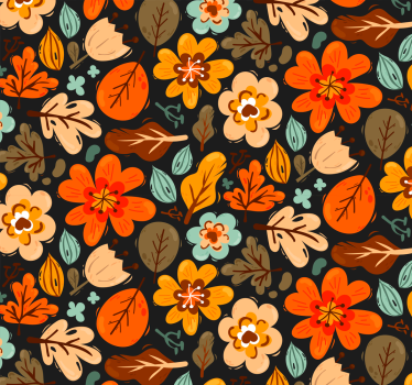 Pflanzen Vliestapete Elegante orange blüten - TenStickers
