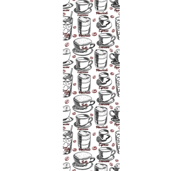 Tapete Küche café-themenillustration - TenStickers