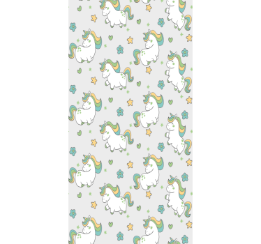Tapete Kinderzimmer einhorn fantasie - TenStickers