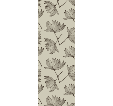 Blumentapete umrissene blumen - TenStickers