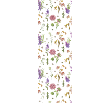 Blumentapete botanische wildblumen - TenStickers