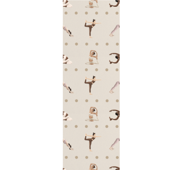 Tapete Kunst yoga-posen figuren - TenStickers