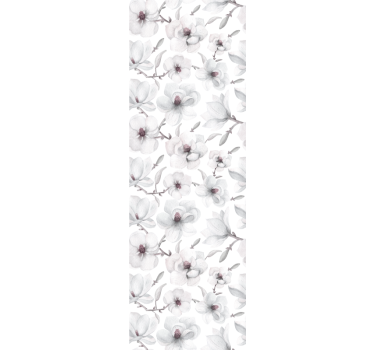 Blumentapete elegantes graues motiv - TenStickers