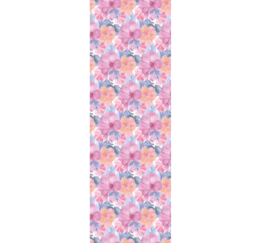 Bunte Wasserfarben Blumen Tapete - TenStickers