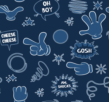 Tapete dunkelblau comic-stil - TenStickers