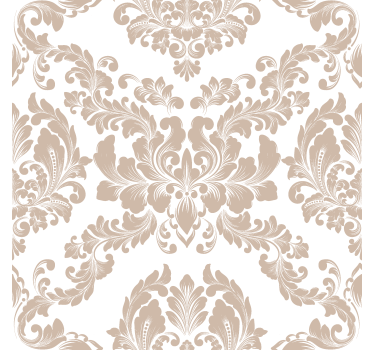 Barock Tapete Wohnzimmer mit damast-muster - TenStickers