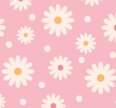 Blumentapete gänseblümchen-muster-design - TenStickers