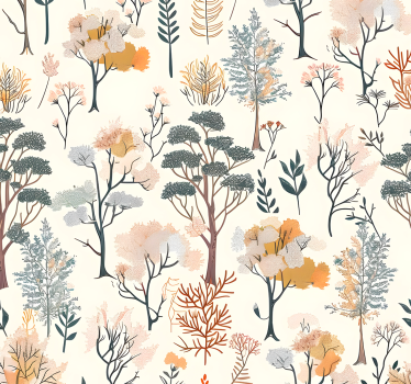 Tapete Landschaft Baummuster - TenStickers