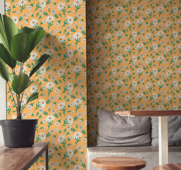 Natur Tapete Gänseblümchen Blume gelben Hintergrund - TenStickers
