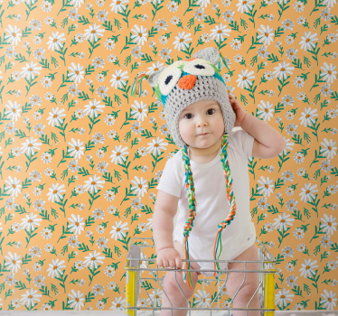 Natur Tapete Gänseblümchen Blume gelben Hintergrund - TenStickers