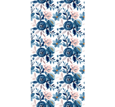 Blumentapete elegantes schlafzimmer mit blumenmuster - TenStickers