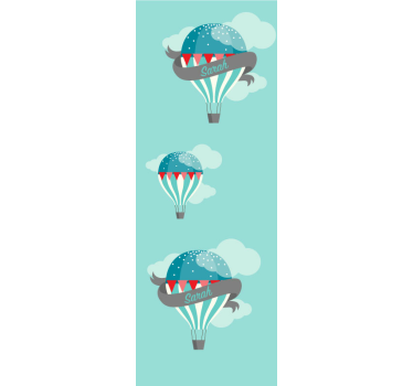 Tapete Kinderzimmer ballon-abenteuer-thema - TenStickers