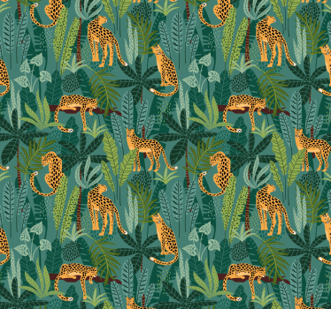 Dschungel Vliestapete 3 leoparden im dschungel - TenStickers