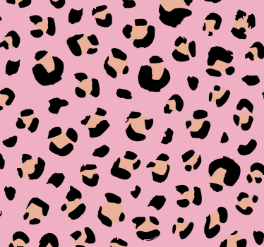 Kinderzimmer Tapete Schwarz-rosa aquarell leopardenmuster - TenStickers