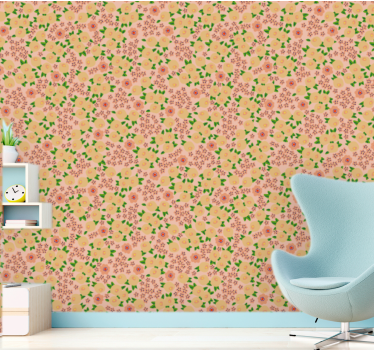 Blumentapete blumenmotiv freude - TenStickers
