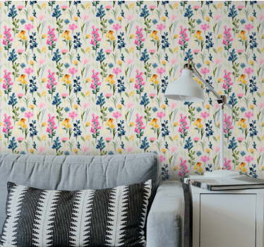 Blumentapete buntes blumenarrangement - TenStickers