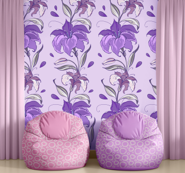 Blumentapete elegantes blumendesign - TenStickers