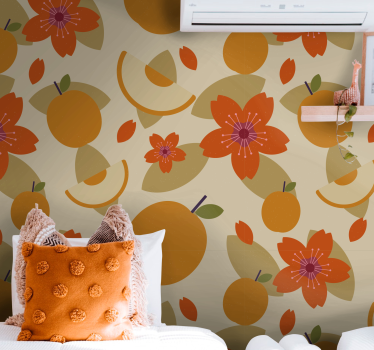 Blumentapete fruchtige blüten - TenStickers