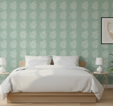 Blumentapete grüne minimalistische schöne blume - TenStickers