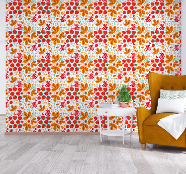 Blumentapete helles blumenarrangement - TenStickers