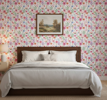 Blumentapete in vielen farben - TenStickers