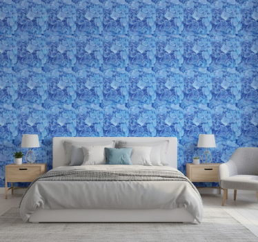 Blumentapete mit hortensienblüten - TenStickers