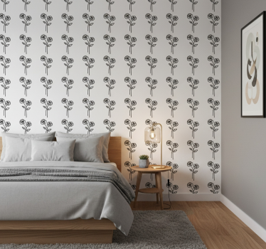 Blumentapete paar von rosen minimalistisches design - TenStickers