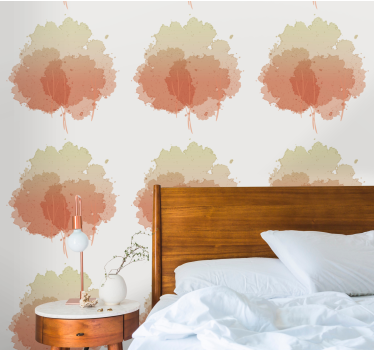 Tapete Baum weiches aquarellmuster - TenStickers