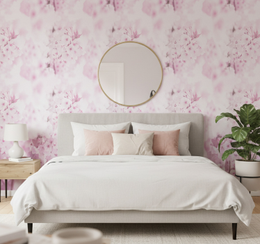 Blumentapete zartrosa blumen hintergrund - TenStickers