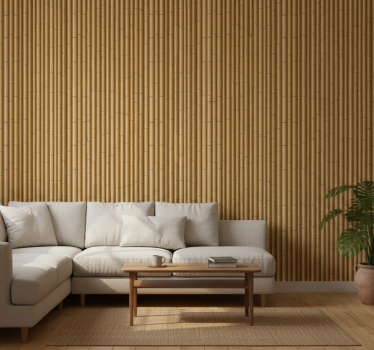 Fototapete wald mit rattanstruktur - TenStickers