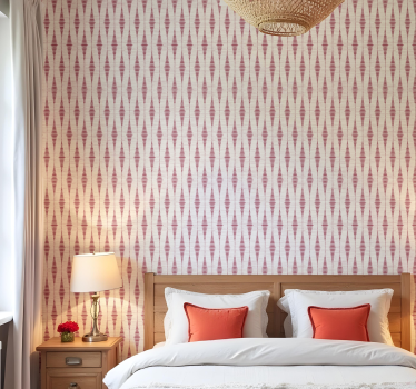 Geometrische Tapete rotes rabaul-ikat - TenStickers