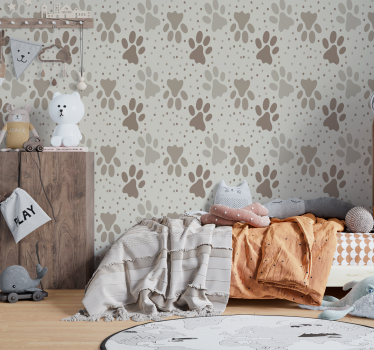 Tapete Kinderzimmer Hundepfote - TenStickers