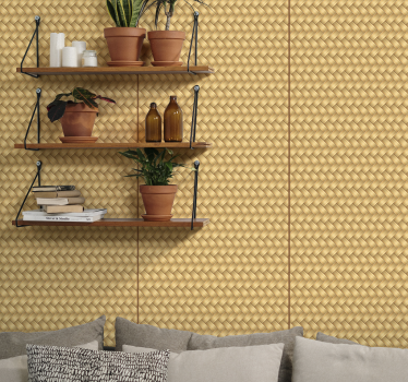 Tapete Landhausstil geflochtenes Muster - TenStickers