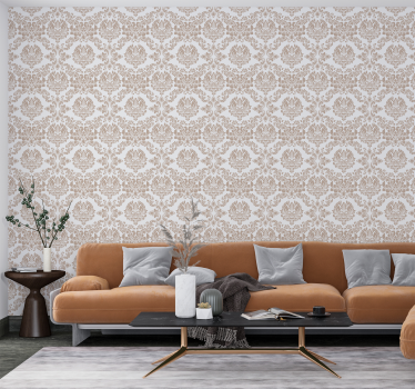 Barock Tapete Wohnzimmer mit damast-muster - TenStickers