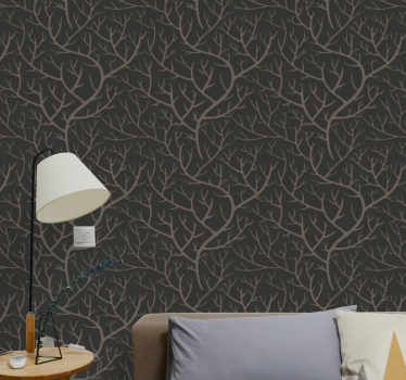 Tapete Baum verzweigtes graues design - TenStickers