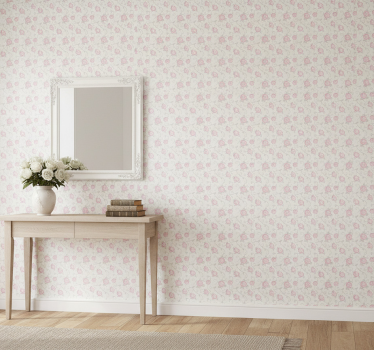 Tapete flur zarte rosa rosen - TenStickers