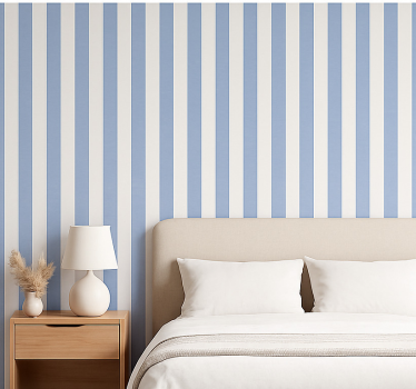 Tapete hochzeit blau und weiß streifen - TenStickers
