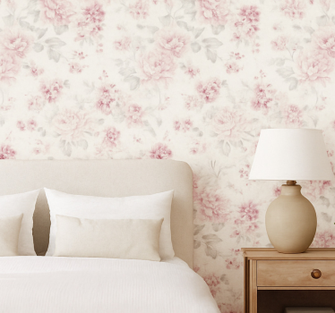 Tapete hochzeit im vintage pink blumen design - TenStickers